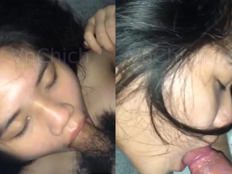 Em học sinh 2k5 ngại ngùng liếm cặc trước máy quay